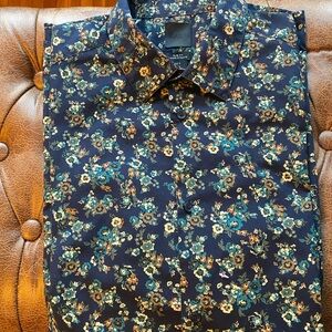 H&M Navy Floral Men's Shirt